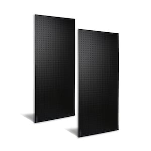 24 in. H x 48 in. W (2) Black ABS Textured Pegboards