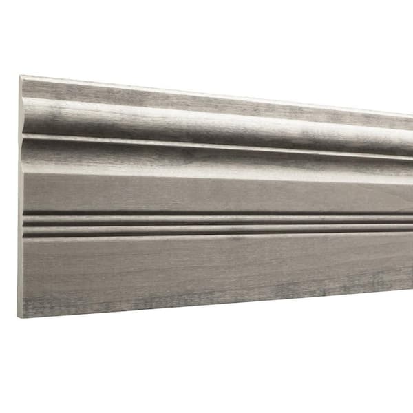 Prestained Gray 15/32 in. x 5-1/2 in. x 96 in. Wood Base Moulding