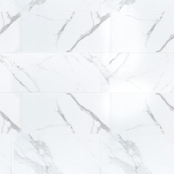 Jeffrey Court Winters Peak White 10 in. x 22 in. Subway Gloss 