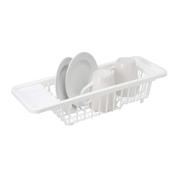 Kitchen Details Over the Sink Drying Rack with Utensil Holder 10071-GREY -  The Home Depot