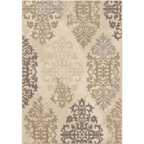 Orian Rugs Roselle Ivory 5 ft. x 8 ft. Indoor Area Rug