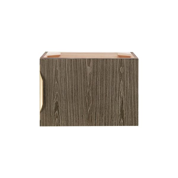 James Martin Vanities Columbia 23.6 in. W x 18.1 in. D x 16.9 in. H Single Bath Vanity Cabinet without Top in Ash Gray