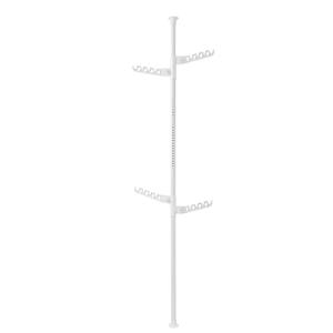 24 in. x 122 in. White Metal Clothes Rack