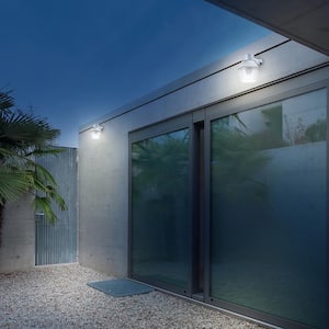 50W High-Performance Standard LED Bulb Gray Outdoor Dusk to Dawn Area and Flood Light