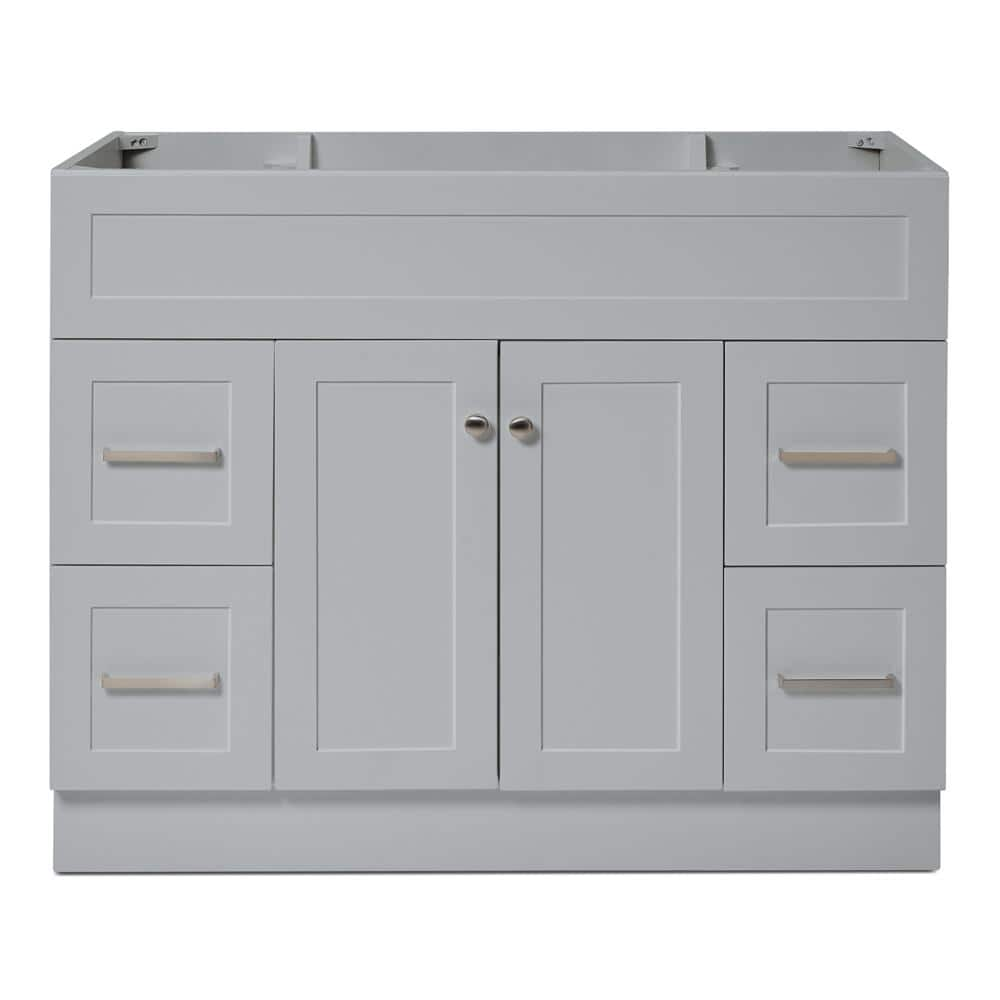 Hamlet 42 in. W x 21.5 in. D x 34.5 in. H Freestanding Bath Vanity Cabinet Only in Grey -  ARIEL, F043S-BC-GRY