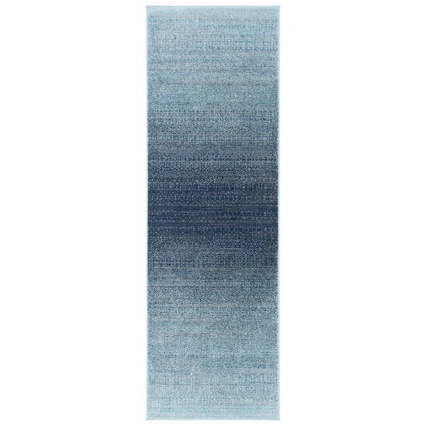 Adirondack Purple/Gray 3 ft. x 8 ft. Gradient Runner Rug