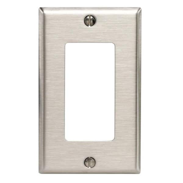 Leviton 1-Gang Decora Wall Plate, Stainless Steel