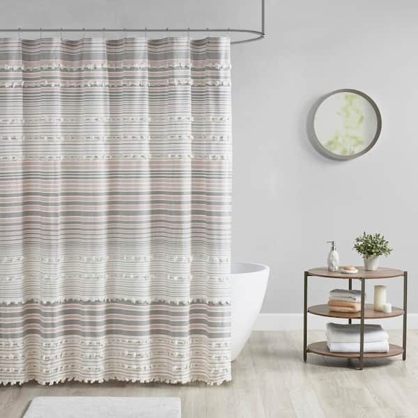 Urban Habitat Charlie Blush 70 In X 72, Tapestry Shower Curtain