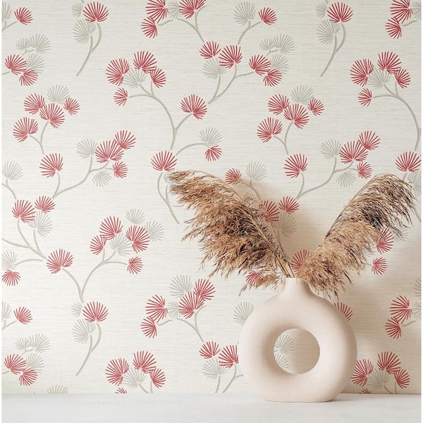 Kira Red Trail Matte Non-pasted Paper Wallpaper