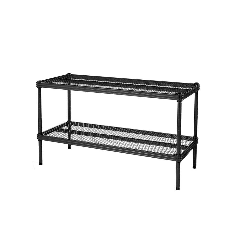 Lesolar Metal Shoe Display Rack, 12-Tier Design, Easy Assembly, Sturdy  Construction, Black Color, 20W x 16L x 7H