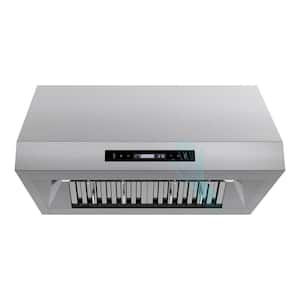30 in. 900 CFM Ducted/Ductless Under Cabinet Range Hood in Stainless Steel with 9 Speed Gesture and Touch Control