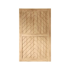 HOMACER JT 48 in. x 80 in. C-Panel Solid Core Unfinished Fishbone ...