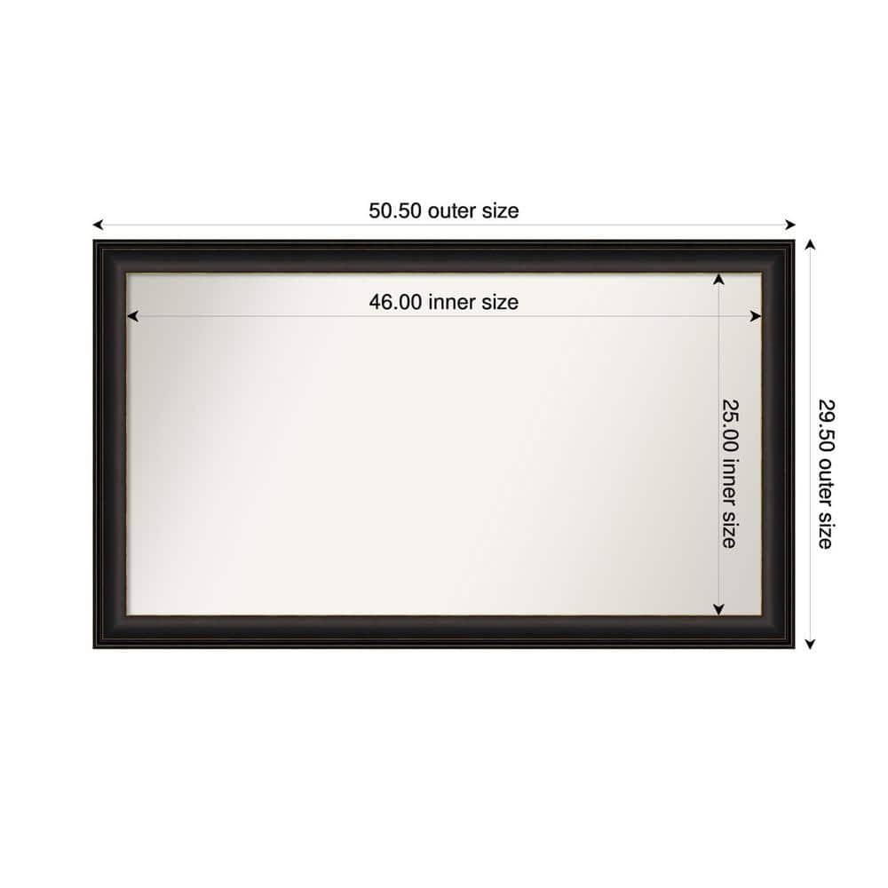 Trio Oil Rubbed Bronze 50.5 in. x 29.5 in. Custom Non-Beveled Recycled Polystyrene Framed Bathroom Vanity Wall Mirror price history on PriceWatchPro