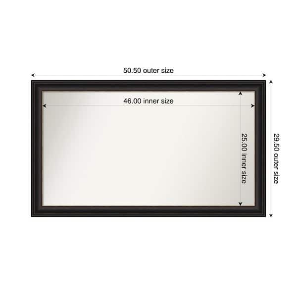Amanti Art Trio Oil Rubbed Bronze 50.5 in. x 29.5 in. Custom Non-Beveled Recycled Polystyrene Framed Bathroom Vanity Wall Mirror