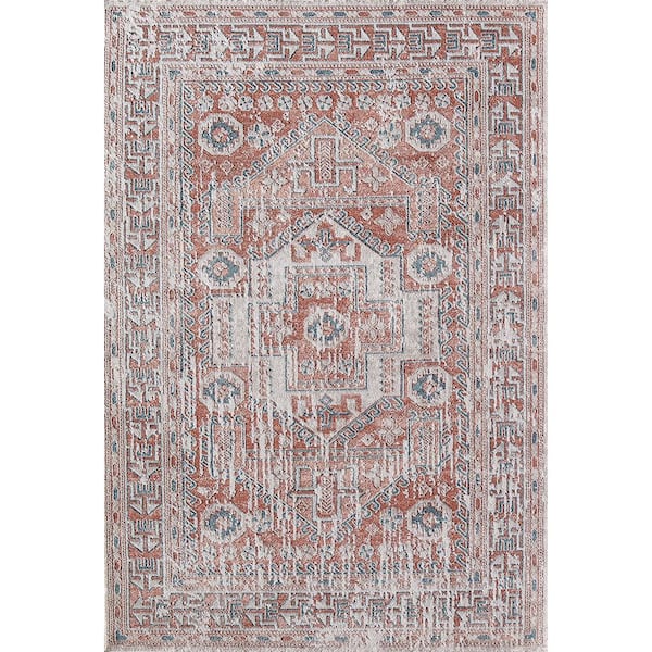 Claire Warm Sienna 2'6"x8' Vintage Red Area Rug