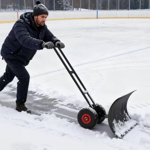 LATTOY 40 in. Metal Handle Bi-Metal Blade Twin Bar Snow Shovel HD2