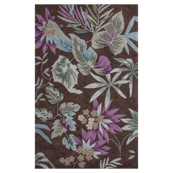 Kas Rugs Purple Passion Brown/Beige 3 ft. 3 in. x 5 ft. 3 in. Area Rug