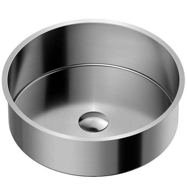 Karran CCU100 15-3/4 in. Stainless Steel Undermount Bathroom Sink in Gray Stainless Steel