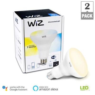 72-Watt Equivalent BR30 Tunable White Wi-Fi Connected Smart LED Light Bulb (2-Pack)