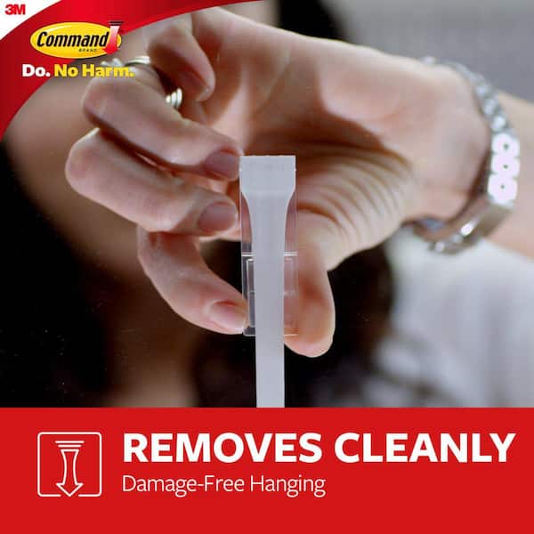 2X Command Medium Caddy Clear with 4 Clear Indoor Strips Organize  Damage-Free