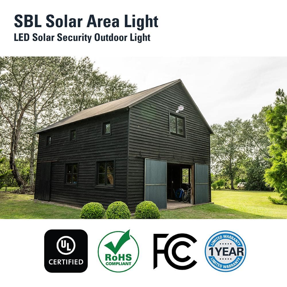White Solar LED Dusk to Dawn Outdoor Security Light