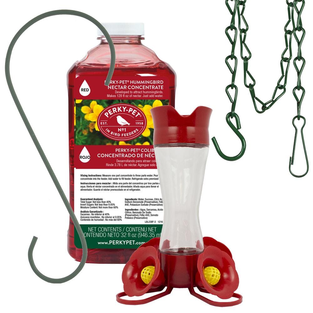 PerkyPet PinchWaist Glass Hummingbird Feeder Kit 203CPBNHBVB The