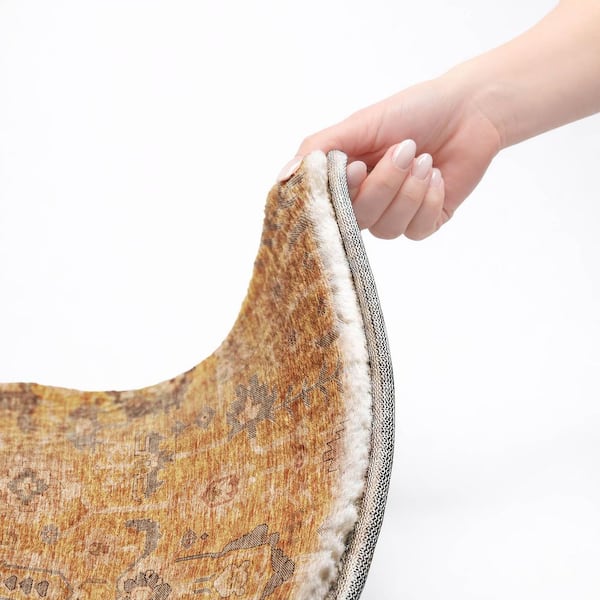 Dream Shag Premium Machine Washable Abstract ADS697 Terracotta 9 ft. x 12 ft. Area Rug