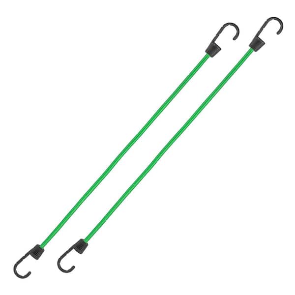 SmartStraps 24 in. Standard Green Bungee Cord with Hooks - 2 pack
