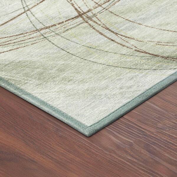 Chantille Machine Washable Indoor/Outdoor Abstract ACN2396 Sage 2 ft. x 3 ft. Accent Rug