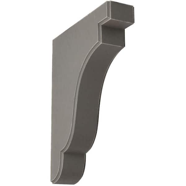 Ekena Millwork 1-3/4 in. x 9-1/2 in. x 7-1/4 in. Reclaimed Grey Bedford Wood Vintage Decor Bracket