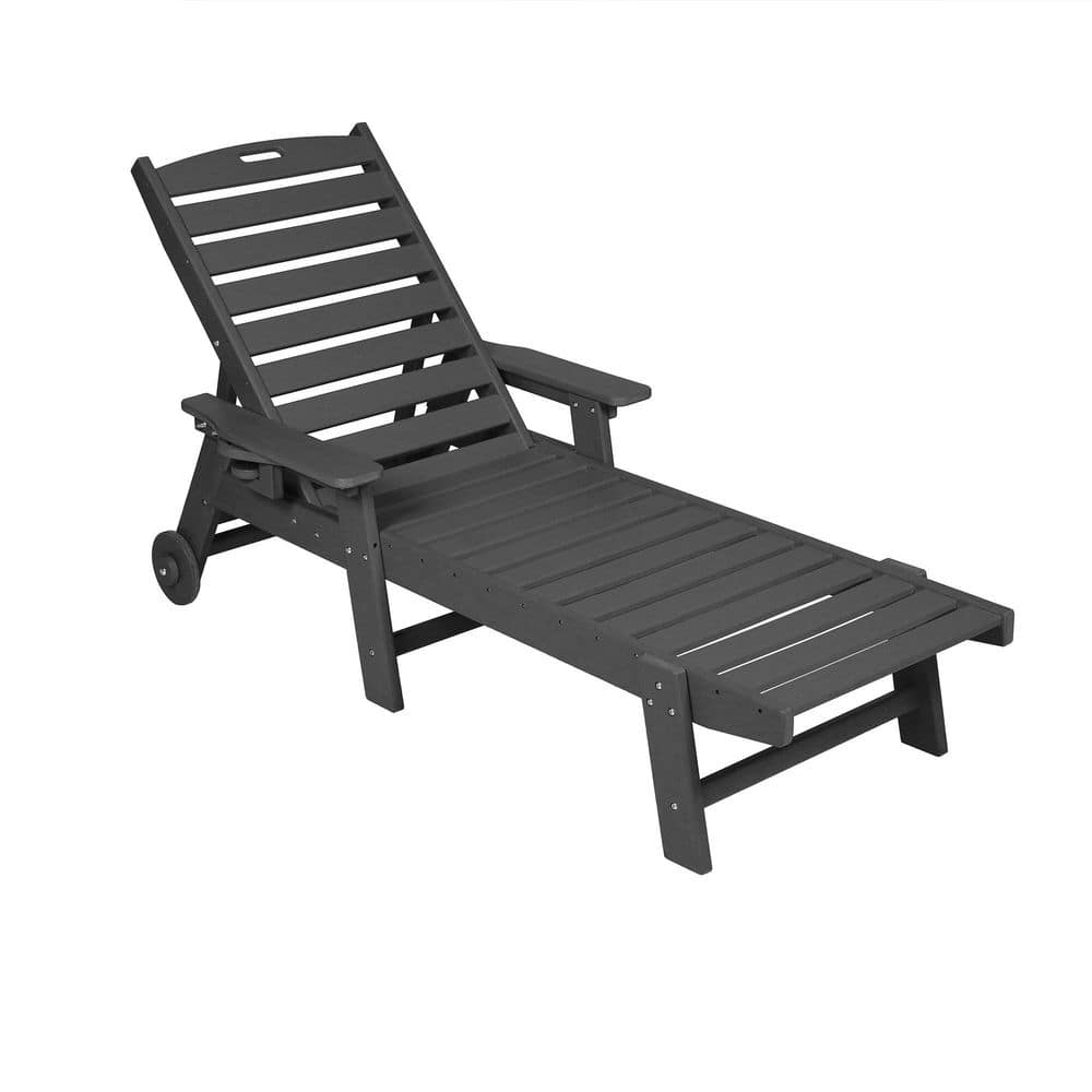 Black 3-Piece Plastic Outdoor Chaise Lounge Set with Side Table price history on PriceWatchPro