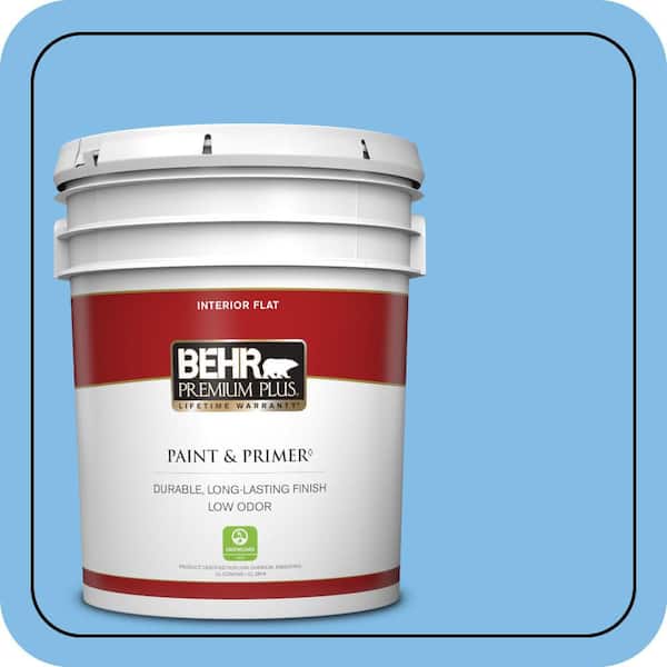 BEHR PREMIUM PLUS 5 gal. #MQ4-27 CEst La Vie Flat Low Odor Interior Paint & Primer