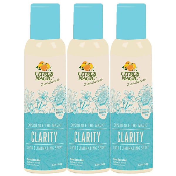 Citrus Magic 8 oz. ZenScents Aromatherapy Spray Air Freshener, Clarity (Pack of 3)