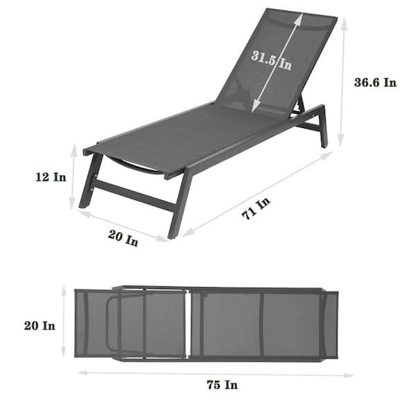 chaise lounge height