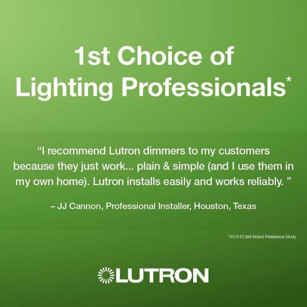 Lutron Dalia LED+ Illuminated Rotary Light Dimmer Switch, 150W LED