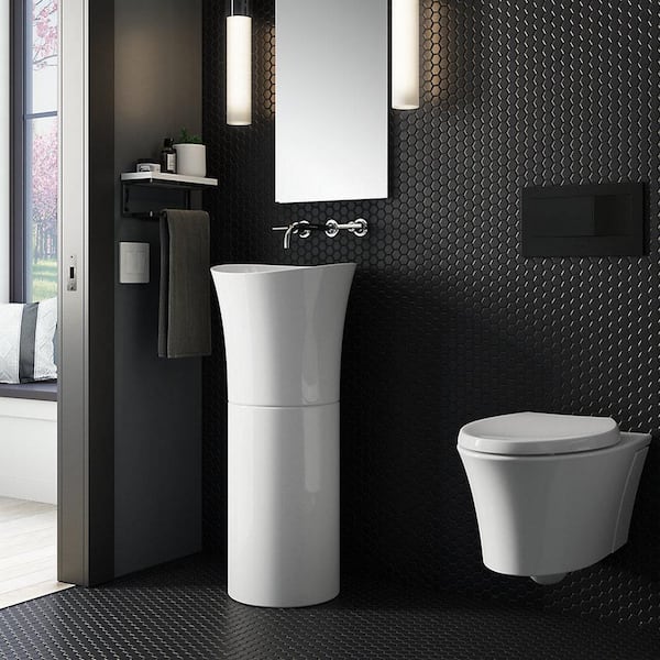 Veil 16 in. x 16 in. Vessel Bathroom Sink in White Fireclay