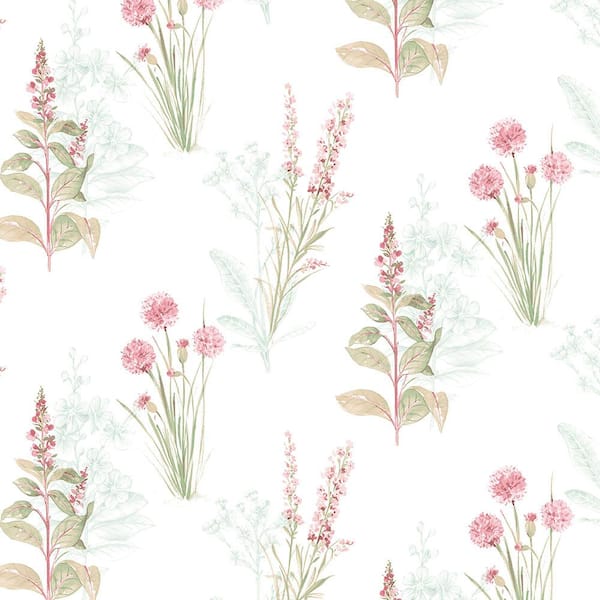 Flora Vinyl Roll Wallpaper (Covers 56 sq. ft.)