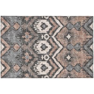 Modena Bison 1 ft. 8 in. x 2 ft. 6 in. Ikat Accent Rug