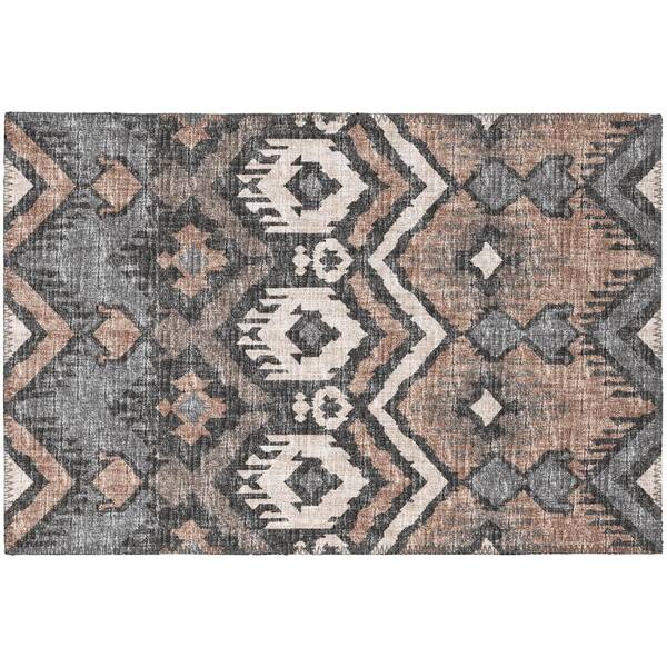 Addison Rugs Modena Bison 1 ft. 8 in. x 2 ft. 6 in. Ikat Accent Rug