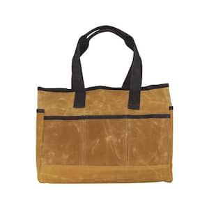 Waxed Canvas Yellow Utility Tote Bag