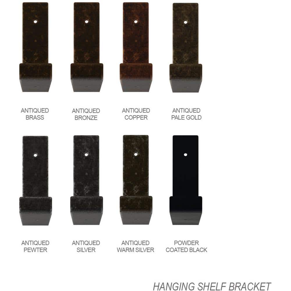 Hammered Gold 5.5" Urban Steel Hanging Shelf Bracket
