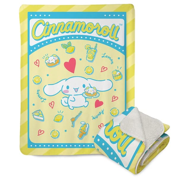 THE NORTHWEST GROUP Sanrio Cinamolol Lemon made Mink Sherpa Multicolor Throw Blanket