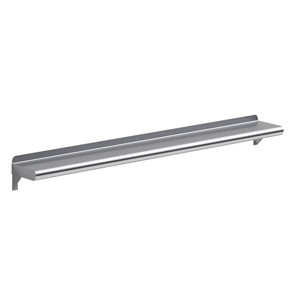 48" Stainless Steel Wall Shelf with Brackets for Kitchen and Utility Rooms