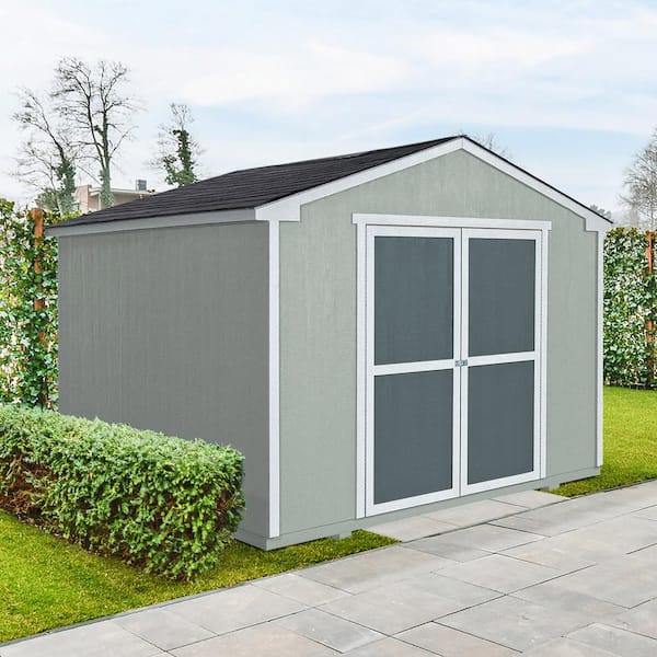 Handy Home Products Cumberland Do-It-Yourself 10 ft. x 12 ft. Outdoor Wood Shed Kit with Smartside and treated Floor Frame (120 sq. ft.)