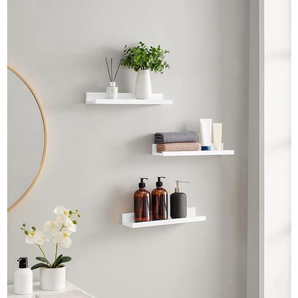 15 in. W x 3.9 in. D White Floating Shelves Decorative Wall Shelf