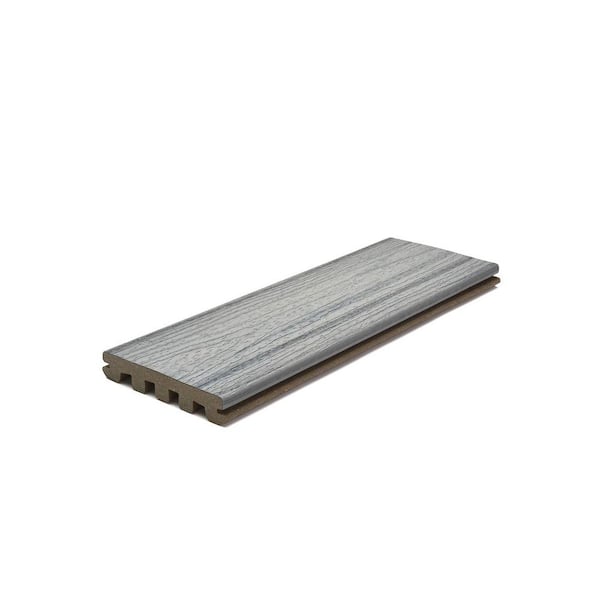 Enhance Naturals 1 in. x 6 in. x 16 ft. Foggy Wharf Grooved Edge Composite Deck Board