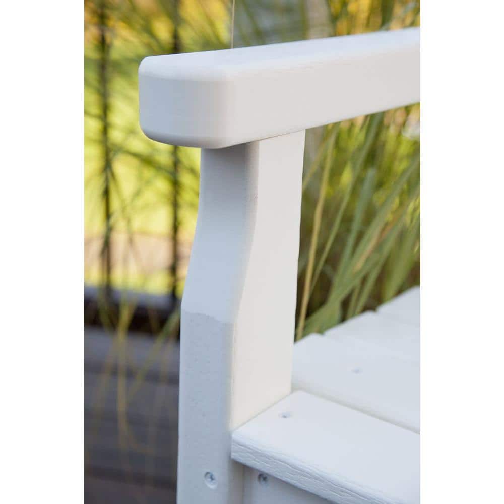Vintage Lantern 48" Brown HDPE Outdoor Bench
