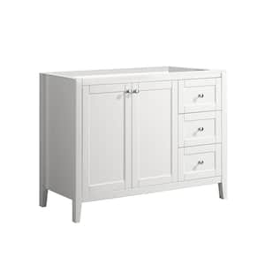 Cannes 46.87 in. W x 17.75 in. D x 35.06 in. H Single Sink Bath Vanity Cabinet without Top in White