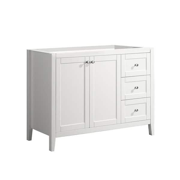 Swiss Madison Cannes 46.87 in. W x 17.75 in. D x 35.06 in. H Single Sink Bath Vanity Cabinet without Top in White