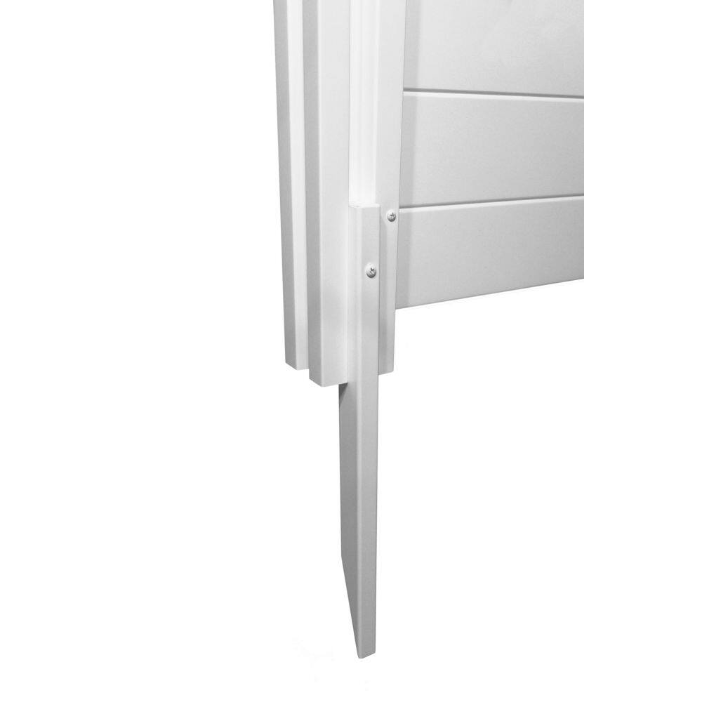 4ft x 4ft White Vinyl No-Dig Privacy Fence Panels